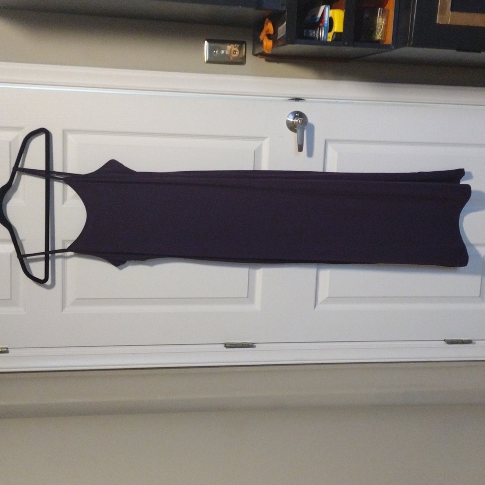 Gloria Star spaghetti strap dress. Size Large Color eggplant